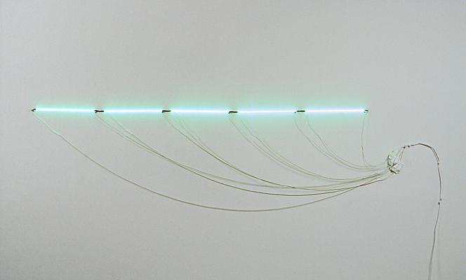 Big Field, 2003, Ccfl lamps, high-flex wire, inverters, 24 x 76 x 1 inches