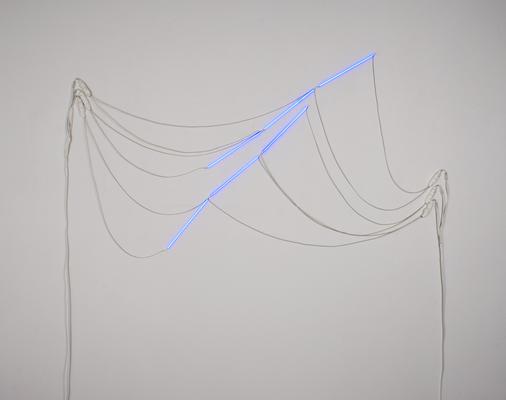 Canniwai, 2005, Blue ccfl lamps, high-flex wire, inverters, steel, 80 x 68 x 1 inches