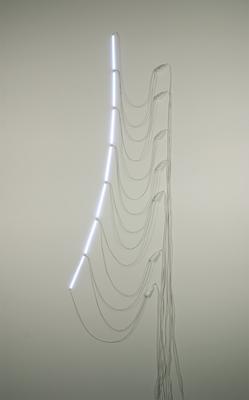 Umptanum, 2004, Ccfl lamps, high-flex wire, inverters, steel, 103 x 30 x 1 inches